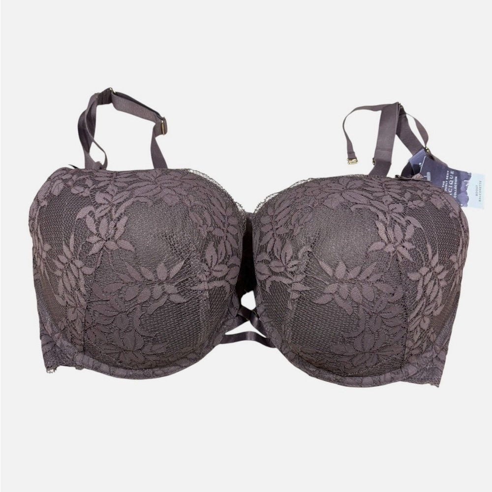 Cacique Bra Size 40F Seriously Sexy Boost Balconette Strappy Lace NEW - Picture 2 of 6